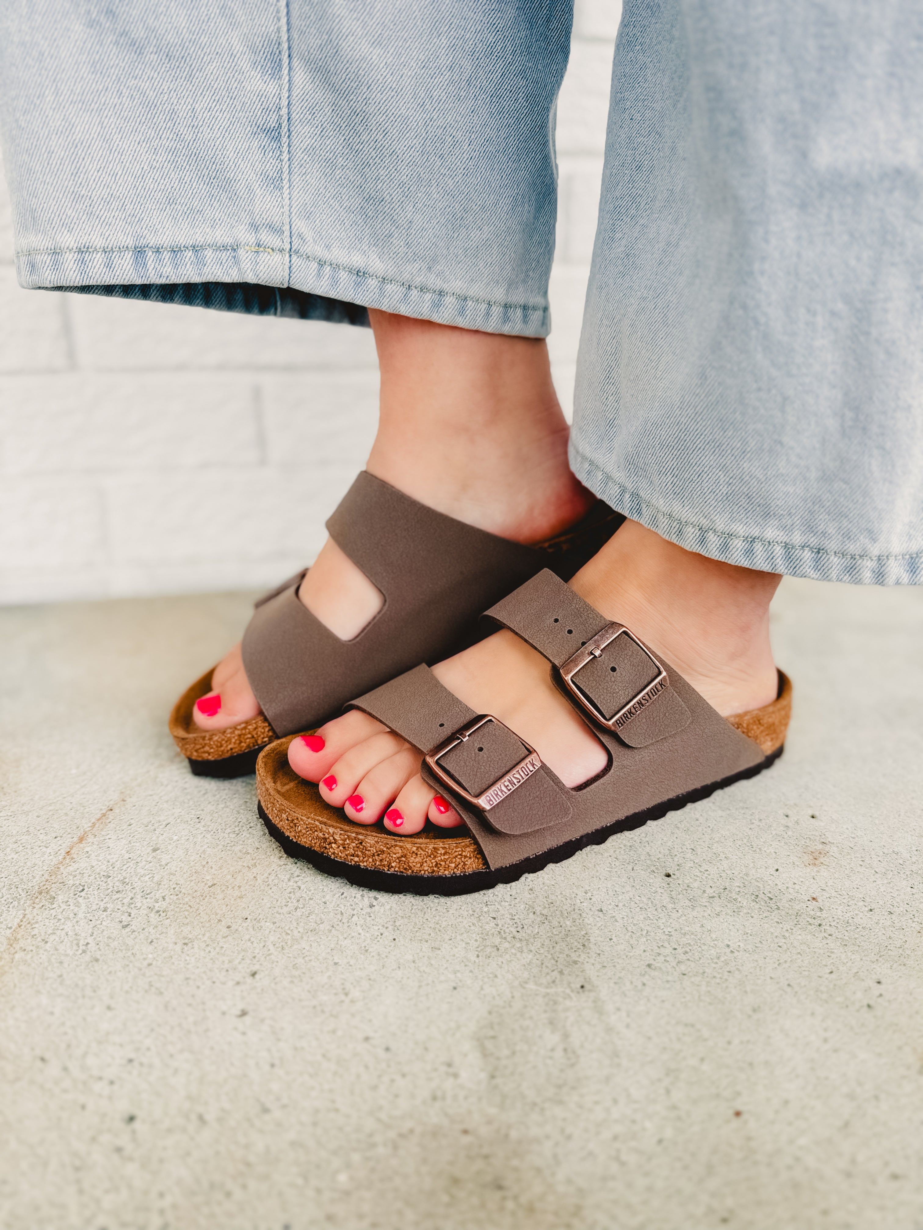 Birkenstock Arizona Birkibuc Sandal - Mocha - Lace and Grace Boutique