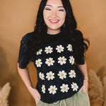 Daisy Vintage Graphic Tee - Black - Lace and Grace Boutique