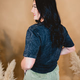 Daisy Vintage Graphic Tee - Black - Lace and Grace Boutique