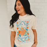 Grace and Gratitude Floral Graphic Tee - Cream - Lace and Grace Boutique