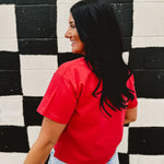 Ohio State University Cropped Tee - Red - Lace and Grace Boutique