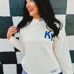 Kentucky Embroidered Sweatshirt - Cream - Lace and Grace Boutique