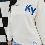 Kentucky Embroidered Sweatshirt - Cream - Lace and Grace Boutique