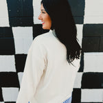 Kentucky Embroidered Sweatshirt - Cream - Lace and Grace Boutique