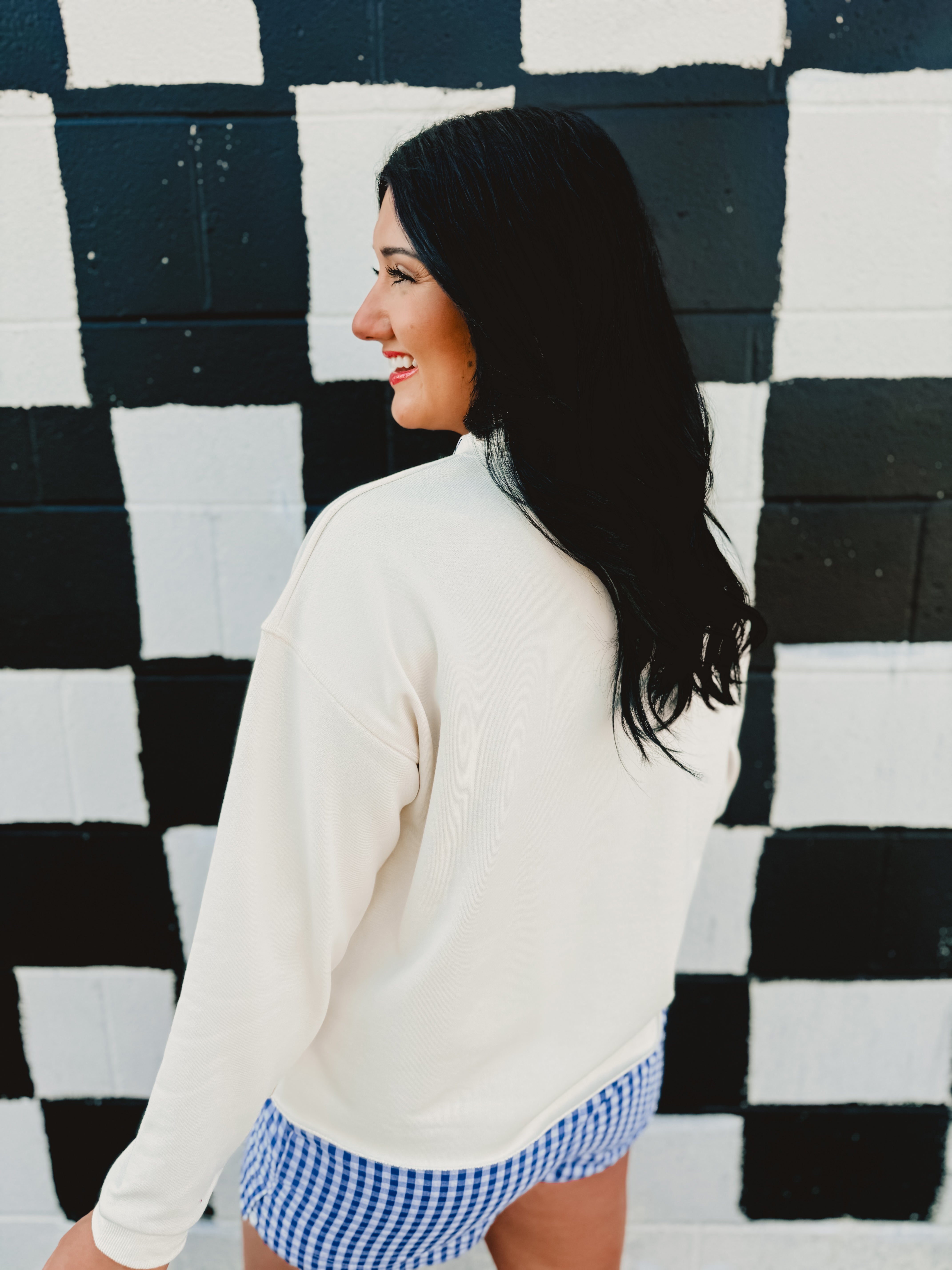 Kentucky Embroidered Sweatshirt - Cream - Lace and Grace Boutique