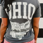 Ohio Football Graphic Tee - Grey - Lace and Grace Boutique