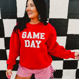 Game Day Sweatshirt - Red - Lace and Grace Boutique