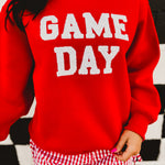 Game Day Sweatshirt - Red - Lace and Grace Boutique