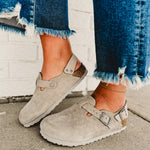 Birkenstock Tokio Suede Leather Clog - Stone Coin - Lace and Grace Boutique