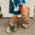The Toni Studded Buckle Clog - Floral Tapestry - Lace and Grace Boutique