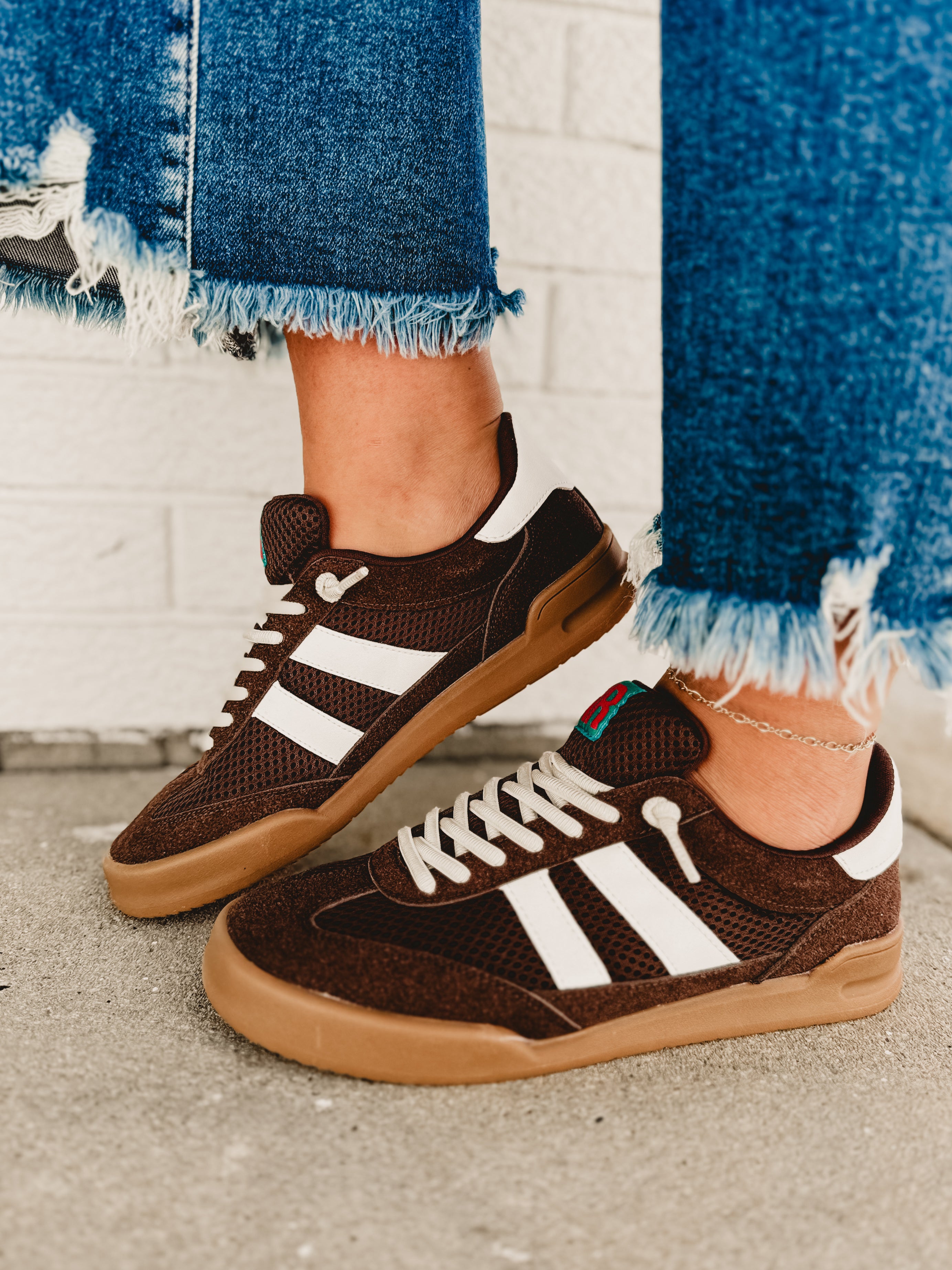 Brita Sneaker - Brown - Lace and Grace Boutique