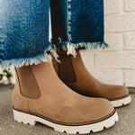 The Gianna Chunky Sole Chelsea Boot - Khaki - Lace and Grace Boutique