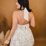 Floral Lace Sheer Mini Dress - Cream - Lace and Grace Boutique