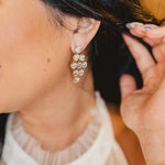 Statement Rhinestone Chandelier Earrings - Lace and Grace Boutique