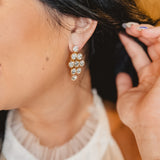 Statement Rhinestone Chandelier Earrings - Lace and Grace Boutique