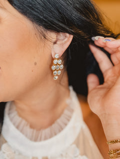 Statement Rhinestone Chandelier Earrings - Lace and Grace Boutique