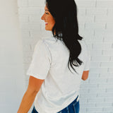 Cool It Cowboy Mineral Wash Graphic Tee - Off White - Lace and Grace Boutique