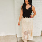 Crochet Maxi Skirt - Natural - Lace and Grace Boutique