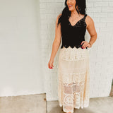 Crochet Lace Tank Top - Black - Lace and Grace Boutique