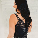 Crochet Lace Tank Top - Black - Lace and Grace Boutique