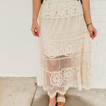 Crochet Maxi Skirt - Natural - Lace and Grace Boutique