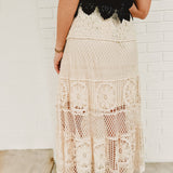 Crochet Maxi Skirt - Natural - Lace and Grace Boutique