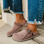 Birkenstock Lutry Premium Suede Clog - Faded Purple - Lace and Grace Boutique