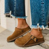 Birkenstock Lutry Premium Suede Clog - Mink - Lace and Grace Boutique