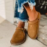 Birkenstock Lutry Premium Suede Clog - Mink - Lace and Grace Boutique