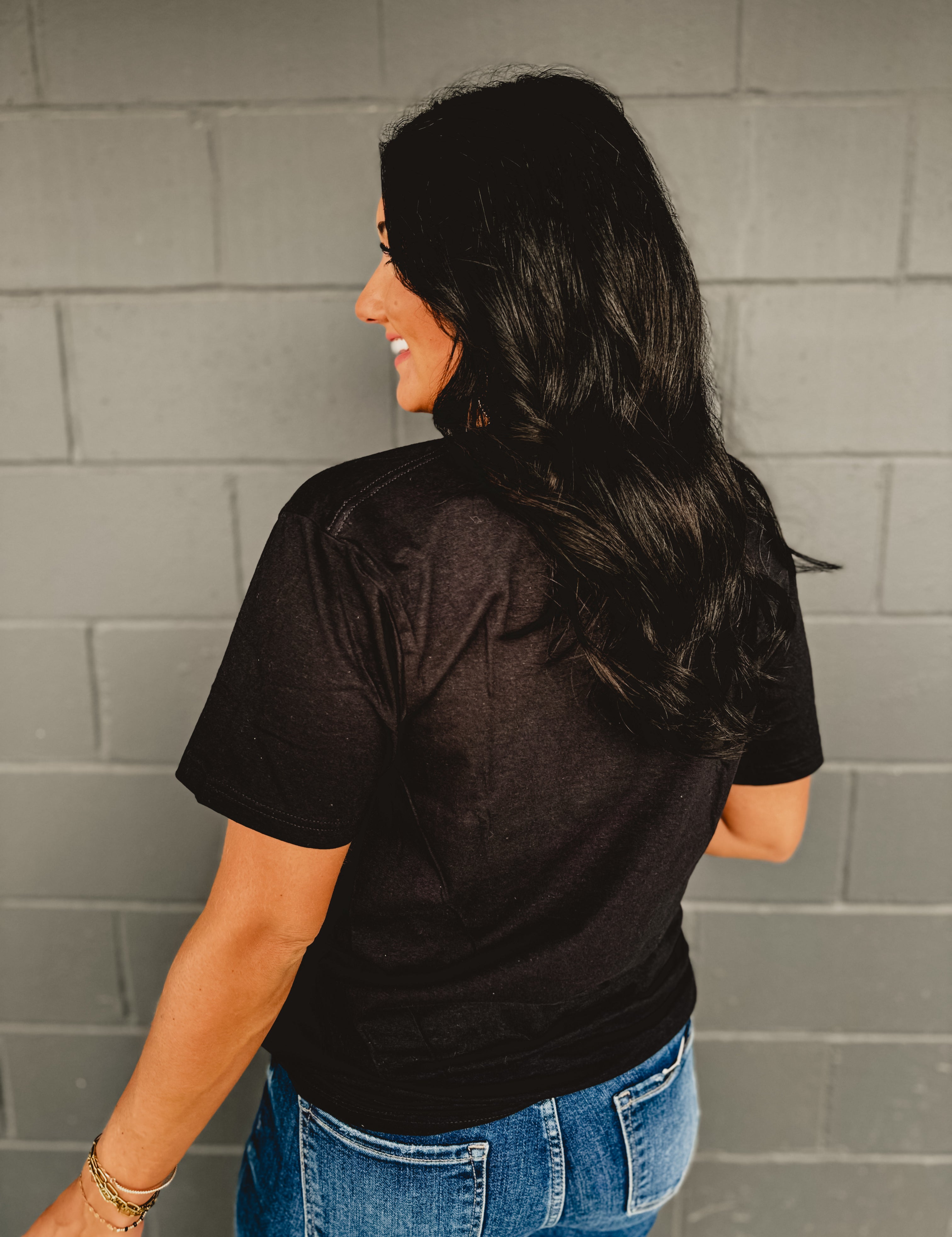 Boo Stacked Graphic Tee - Black - Lace and Grace Boutique