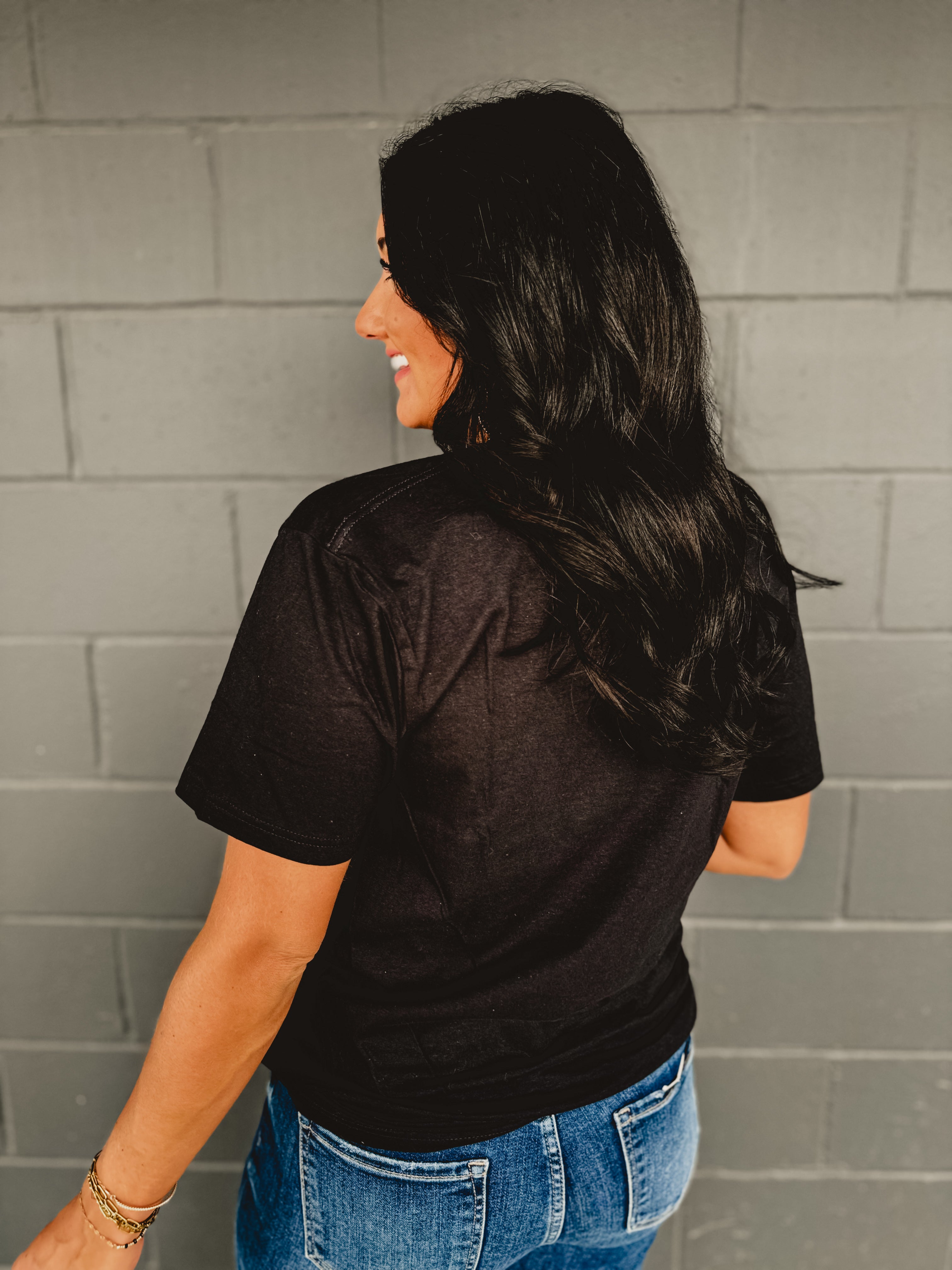 Boo Stacked Graphic Tee - Black - Lace and Grace Boutique