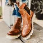 Bedstu Novel II Chelsea Boot - Tan Rustic Nectar Lux - Lace and Grace Boutique