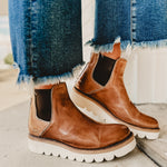 Bedstu Novel II Chelsea Boot - Tan Rustic Nectar Lux - Lace and Grace Boutique