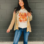 Pumpkin Season Graphic Tee - Ivory - Lace and Grace Boutique