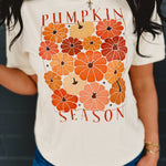Pumpkin Season Graphic Tee - Ivory - Lace and Grace Boutique