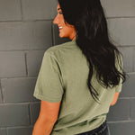 Just A Spooky Goose Graphic Tee - Moss Green - Lace and Grace Boutique