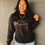 Spooky Season Puff Crewneck Sweatshirt - Black - Lace and Grace Boutique