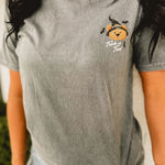 Simply Southern Trick Or Treat Graphic Tee - Coal - Lace and Grace Boutique