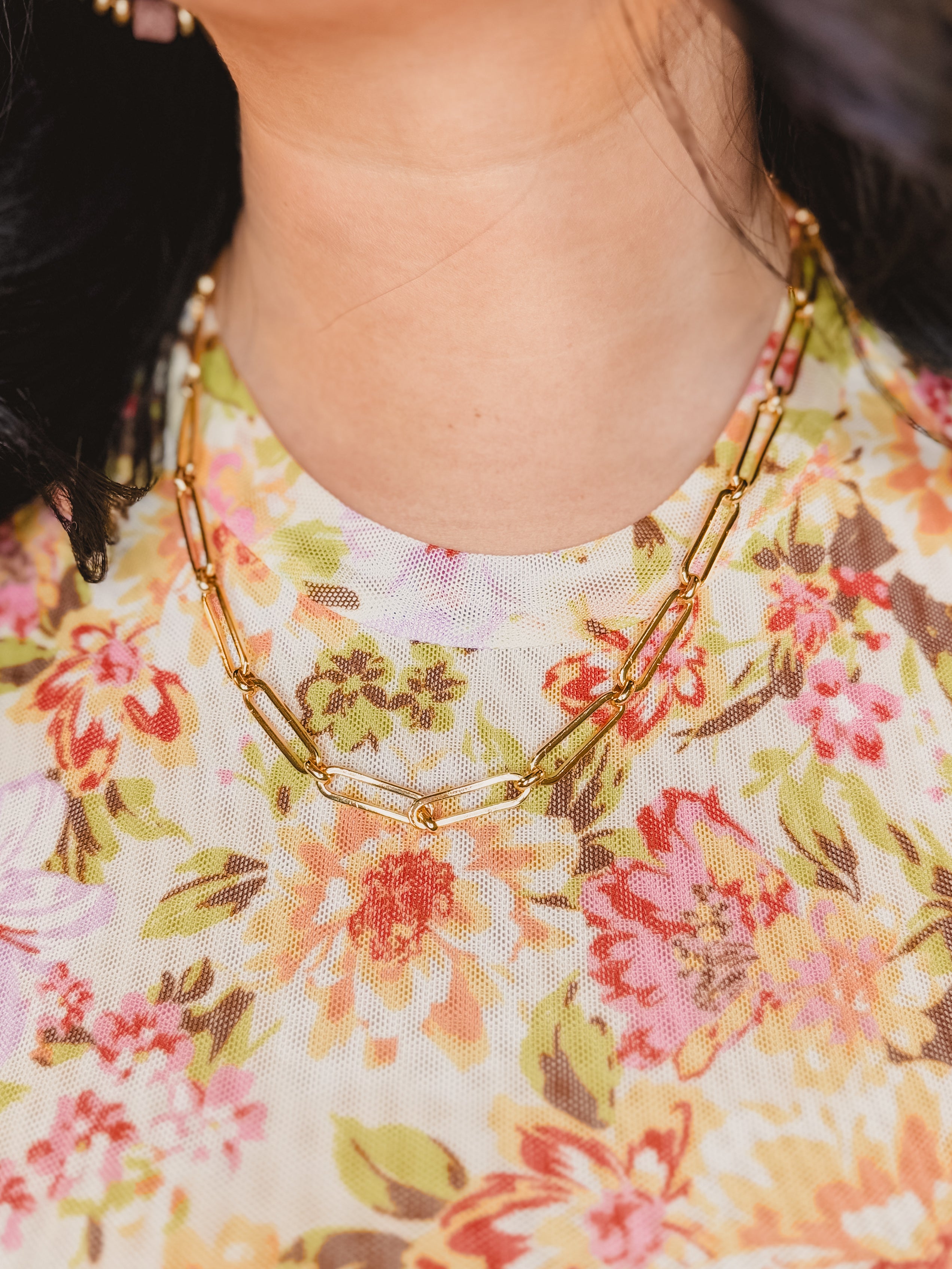 Paperclip Chain Link Necklace - Lace and Grace Boutique