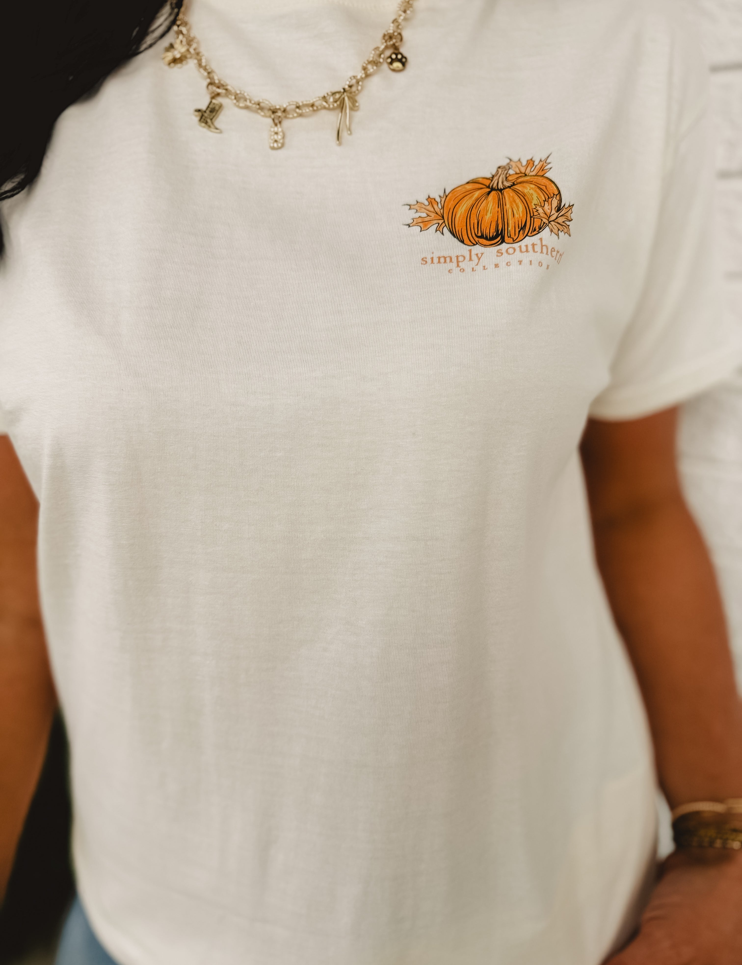 Simply Southern Autumn Calling Graphic Tee - Cream - Lace and Grace Boutique