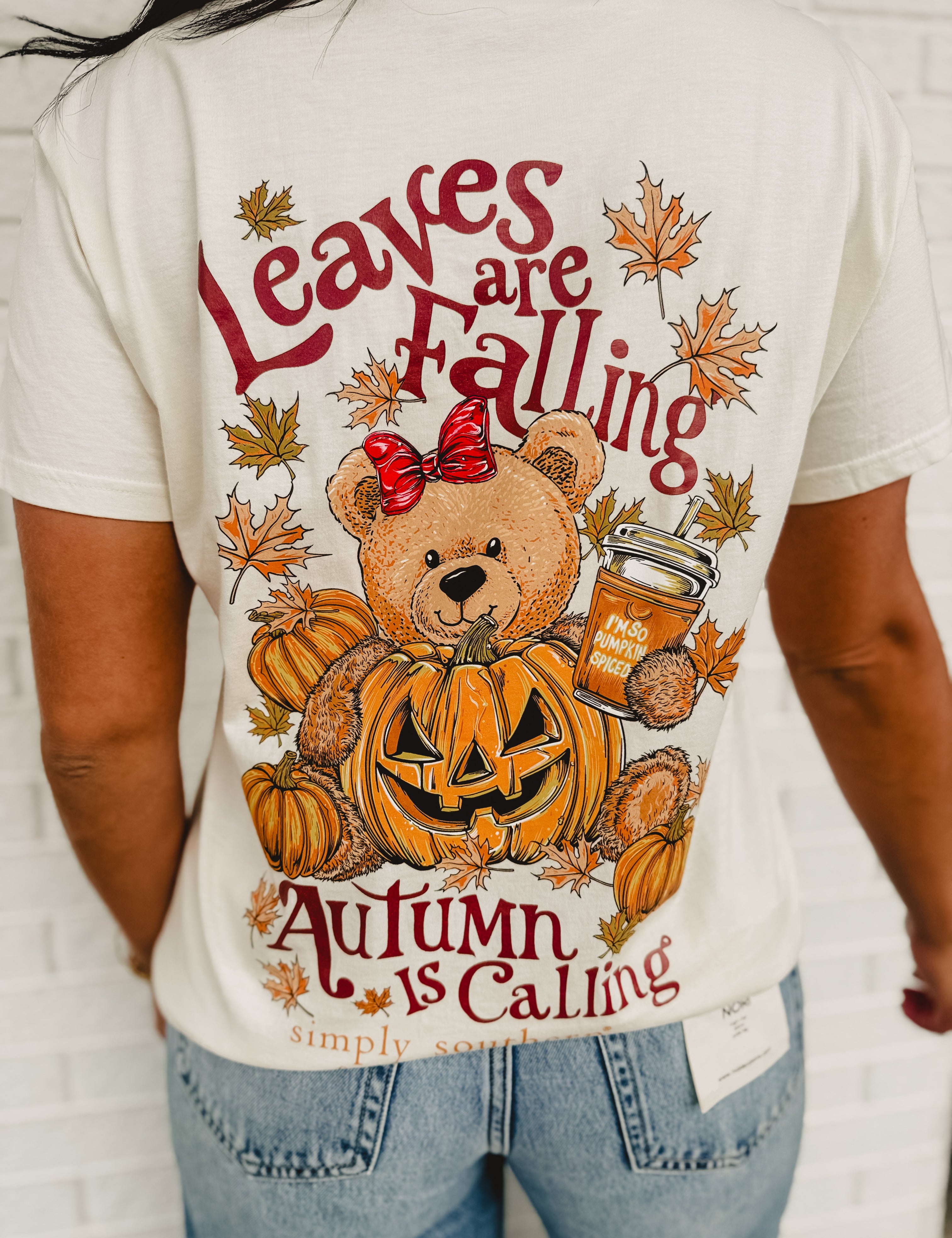 Simply Southern Autumn Calling Graphic Tee - Cream - Lace and Grace Boutique