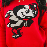 Ohio State Mascot Knit Sweater - Red - Lace and Grace Boutique
