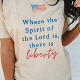 There is Liberty Graphic Tee - Oatmeal - Lace and Grace Boutique