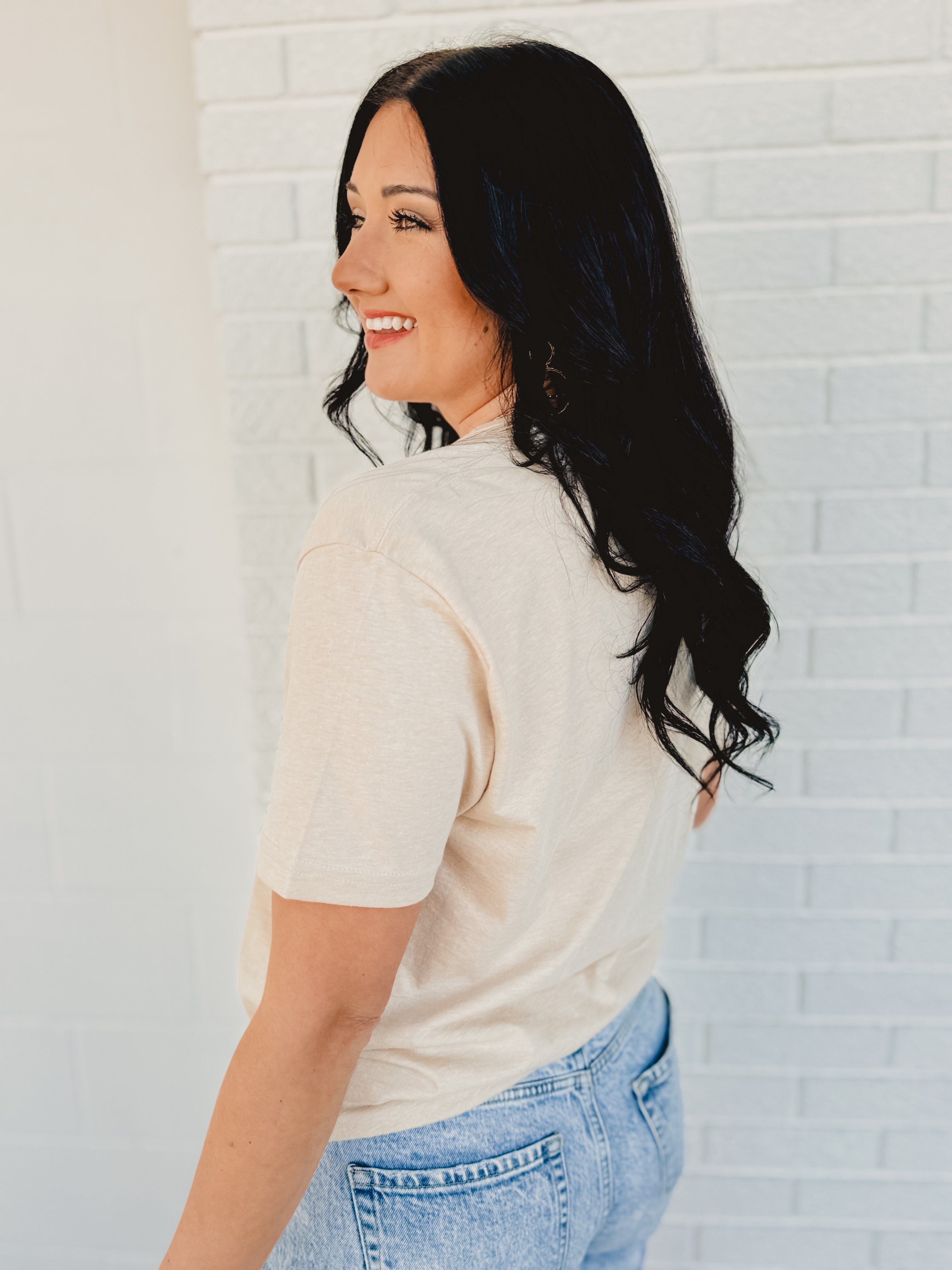 There is Liberty Graphic Tee - Oatmeal - Lace and Grace Boutique