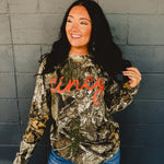 Cincy Long Sleeve Camo Tee - Lace and Grace Boutique