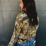 Cincy Long Sleeve Camo Tee - Lace and Grace Boutique