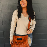 Bedstu Orchid Purse - Cognac Dip Dye