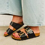 Birkenstock Sydney Luxe Buckle Sandal - Graceful Licorice - Lace and Grace Boutique