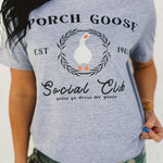 Porch Goose Club Tee - Grey - Lace and Grace Boutique