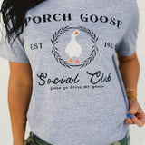 Porch Goose Club Tee - Grey - Lace and Grace Boutique